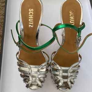 Schutz platform strap heel